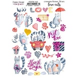 Набор наклеек (стикеров) 26 шт Love cats #163, ТМ Фабрика Декора