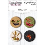 Скрапфишки набор 4шт Autumn botanical diary 517, ТМ Фабрика Декора.
