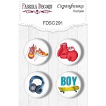 Набор скрапфишек Cool Teens, TM Fabrika Decoru из 4 шт № 291
