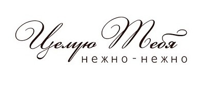 Акриловый штамп Text Stamp TRU015b Целую тебя, размер 6,8 * 2 см