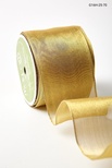 Широкая золотая металлизированная лента Gold Metallic, ширина - 64 мм, длина 90 см