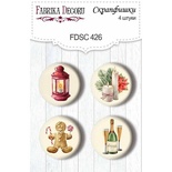Набор скрапфишек  4шт Our warm Christmas 426, ТМ Фабрика Декора