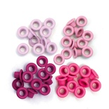 Люверси - WeRM - Aluminum Pink, 60 штук, 4 рожевих кольори