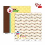 Бумага для скрапбукинга от ROSA TALENT - Cake delicious 1, двусторонняя, 30х30см, 200г/м2