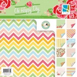 Набор скрапбумаги GCD Studios - Oh Happy Day Collection, 12 двусторонних листов, размер 30х30 см