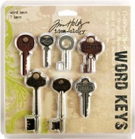 Набор металлических украшений-ключиков Tim Holtz - Word Keys