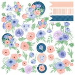 Лист с карточками для вырезания. Набор Flower mood, ТМ Фабрика Декора