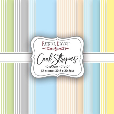 Набор скрапбумаги Cool Stripes, 30,5x30,5см, Фабрика Декору