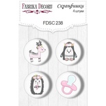 Набор скрапфишек ТМ Фабрика Декора из 4 шт № 238, Scandi Baby Girl
