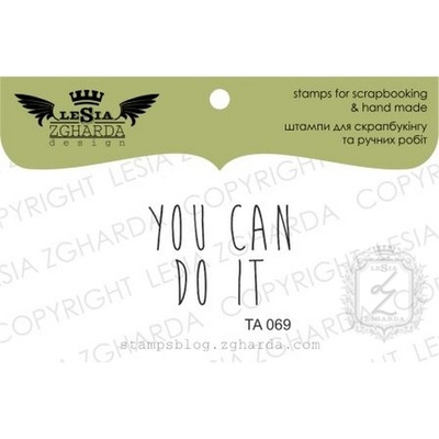 Акриловый штамп Lesia Zgharda TA069 You can do it, размер 2,7x1,9 см