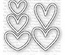 Лезвие My Favorite Things - Die-namics Lots of Hearts Outlines