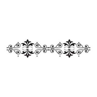 Акриловый штамп Stamp Border F013 Бордюр, размер 8,7 * 1,9 см