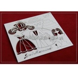 Чипборд Scrapiniec - Свадебный набор Just Married, 17 элементов