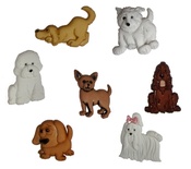 Набор декоративных пуговиц Dress It Up - Puppy Parade