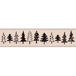 Резиновый штамп Hero Arts - Tree Border, на деревянном блоке