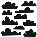 Маска The Crafter's Workshop - Mini Template Clouds, 15х15 см