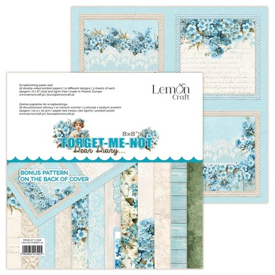 Набір паперу для скрапбукінгу Lemoncraft - Dear Diary - FORGET-ME-NOT, 20.3х20.3 см
