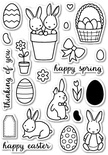 Штампы от Memory Box - Springtime Bunnies clear stamp set