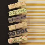 ЦЕНА СНИЖЕНА! Набор деревянных прищепок Prima - Canvas Wood Clips Tea Thyme