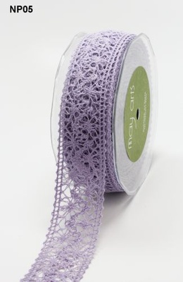 Вязаное кружево Lavander, ширина 3,8 см, длина 90 см, цвет фиолетовый