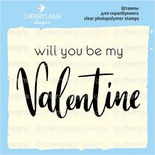 Штамп "will you be my VALENTINE" NL061 NL061-1, 4x2.4 см