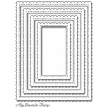 Лезвие My Favorite Things - Die-namics Stitched Rectangle Scallop Edge Frames, 4 шт.