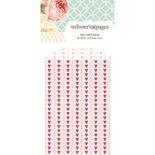 Конвертик Webster's Pages - Bulk Mini Bag Hearts: Pink, размер 10х7 см, 1 шт.