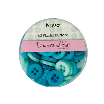 Набор пуговиц от Dovecraft - Aqua, 60 шт