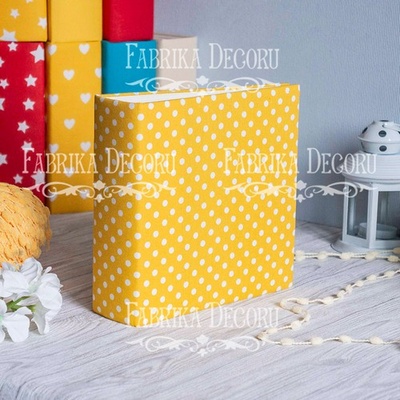 Заготовка альбома в мягкой обложке Горошек на желтом, TM Fabrika Decoru