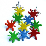 Набор брадсов Eyelet Outlet - Paint Splat Brads, 12 шт