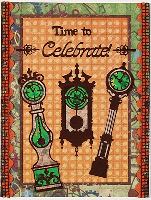 Набор наклеек-высечек HOTP - Time to Celebrate Dazzles Brown, размер 10х22,5 см, 52 штуки