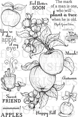 Набор акриловых штампов от Flourishes - Apple of my Eye