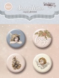Набор скрап-фишек для скрапбукинга от Scrapmir - Shabby Winter, 4 шт.