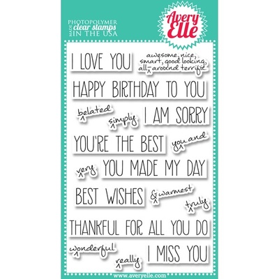 Акриловый штамп Avery Elle - Handwritten Notes Clear Stamps