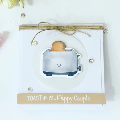 Нож для вырубки + штампы от Spellbinders - Toast with Jam 'n Bread Stamp and Die Set