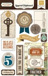 Высечки из чипборда на клеевой основе от Echo Park-Reflections Layered Chipboard