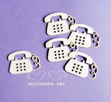 Чипборд от Wycinanka "telefony" - телефоны,  2,4 x3,3см