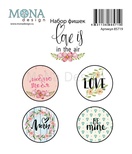 Набор фишек  от Mona Design - Love is in the air, 4 шт, диаметр 2,5 см