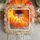 Чипборд ScrapBox - Рамка квадратная Розы Hr-044
