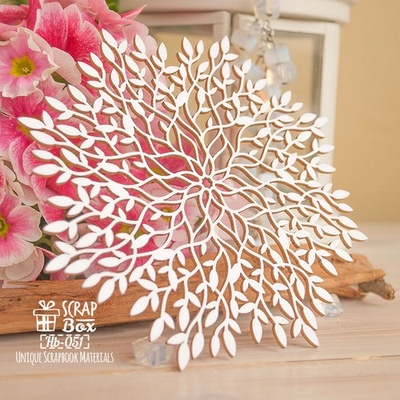 Чипборд ScrapBox - фоновый растительный круглый Hb-051
