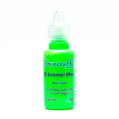 Жидкие эмалевые капли от Dovecraft - Neon Green, 20 мл