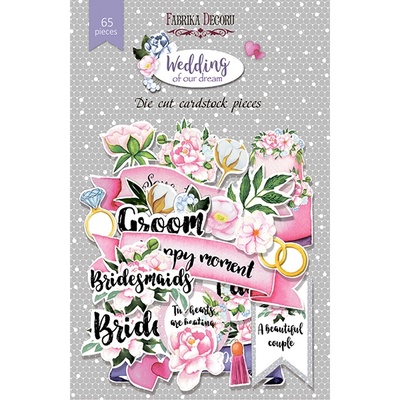 Высечки, коллекция Wedding of our dream, 65 штук, ТМ Фабрика Декора