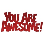 Ножи от Cheery Lynn Designs - Whimsical "You Are Awesome" Die, 89 x 42 мм