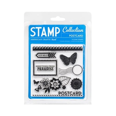 Набор акриловых штампов  American Crafts -  Acrylic Stamps - Postcard - Margarita