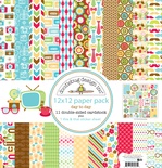 Набор кардстока от Doodlebug Cardstock - day to day, двусторонний, 30,5 x 30,5 см