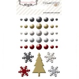 Эмалевые украшения Teresa Collins - Tinsel and Company - Enamel Dots and Shapes, 40 штук