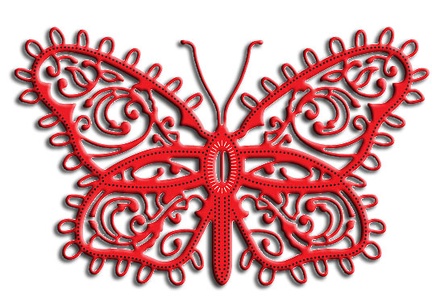 Лезвие Lace Flourish Butterfly от Cheery Lynn Designs