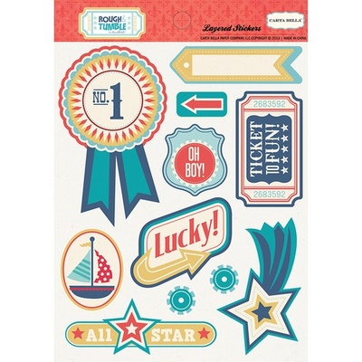 Объемные наклейки Carta Bella - Rough & Tumble Layered Stickers