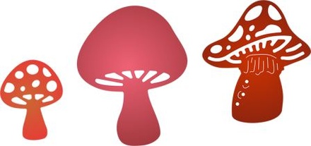 Нож для вырубки от Cheery Lynn Designs - Faerie Mushrooms (Set of 3)