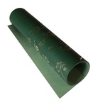 Отрез кожзама с тиснением  золотой фольгой Golden Dill Dark green, 50см х 25см, ТМ Фабрика Декора